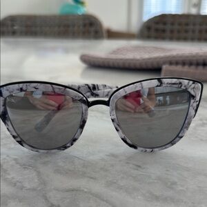 Quay Australia Gray and Black Cat-Eye Sunglasses